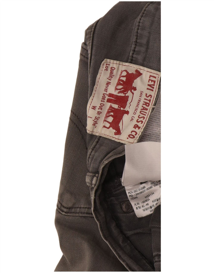 Męskie jeansy Levi's Skinny W32 L34 Szara bawełna