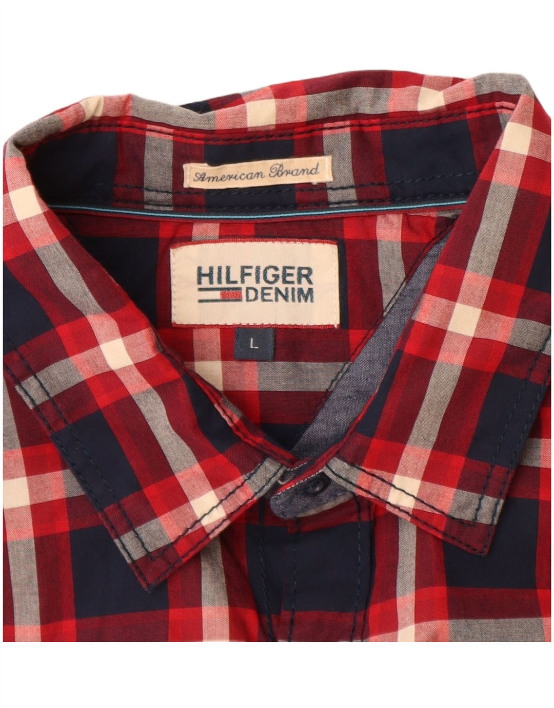Koszula męska Tommy Hilfiger w dużą granatową kratkę
