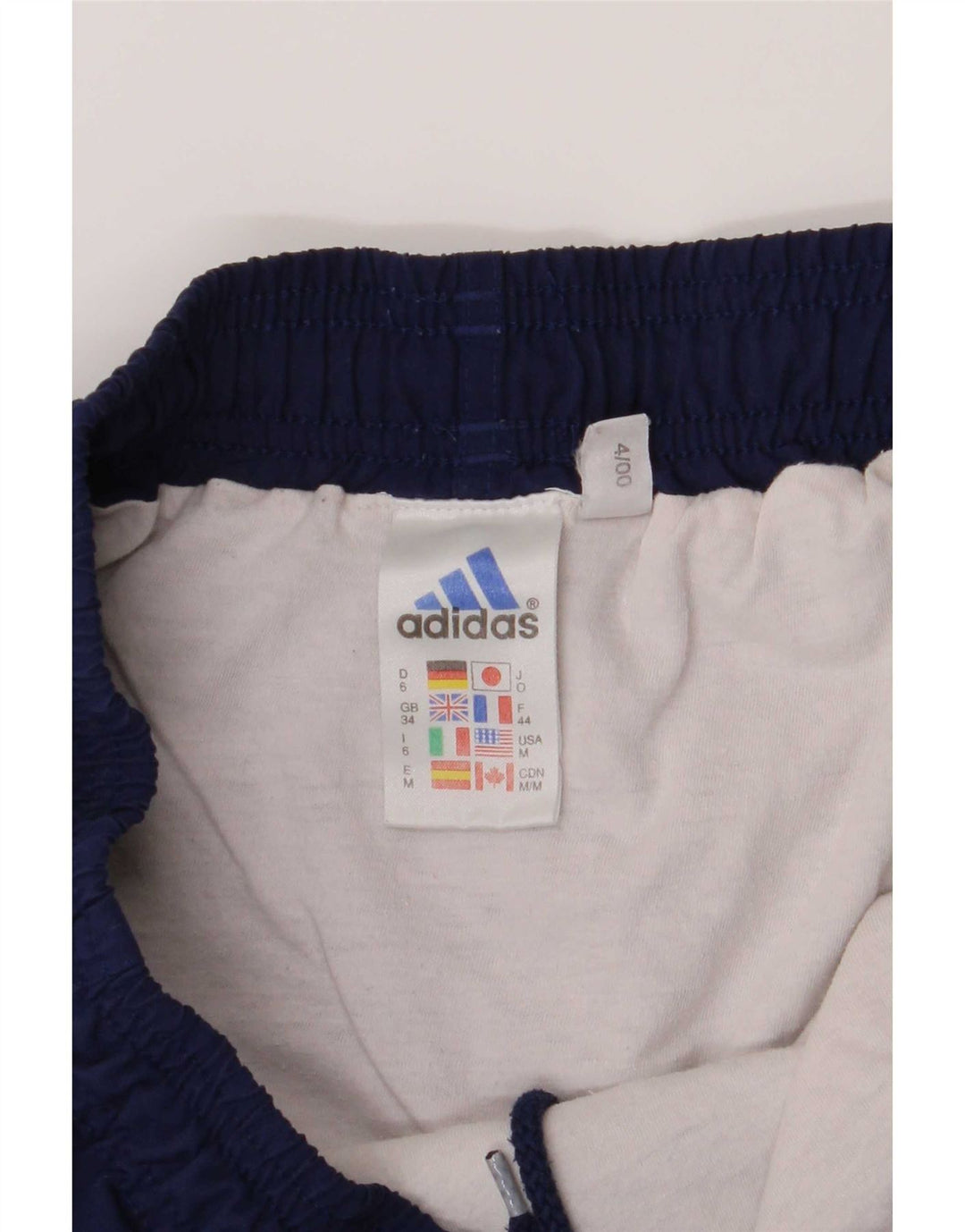 Męskie spodenki sportowe Adidas, duże, granatowe, poliestrowe