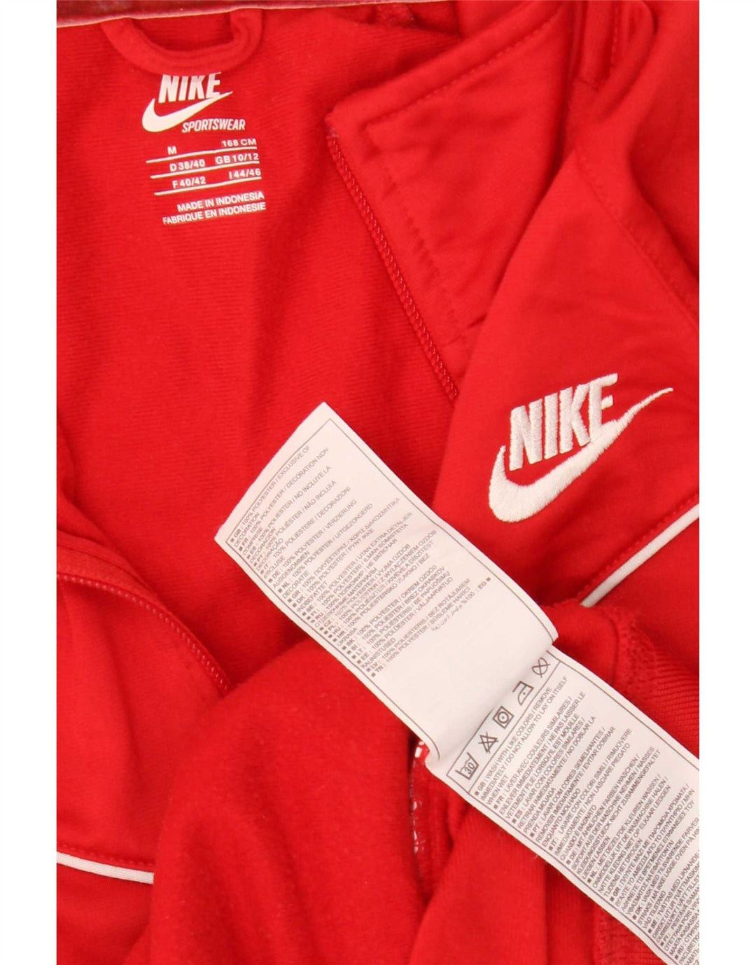 Damska bluza dresowa Nike, UK 10/12, średni czerwony poliester