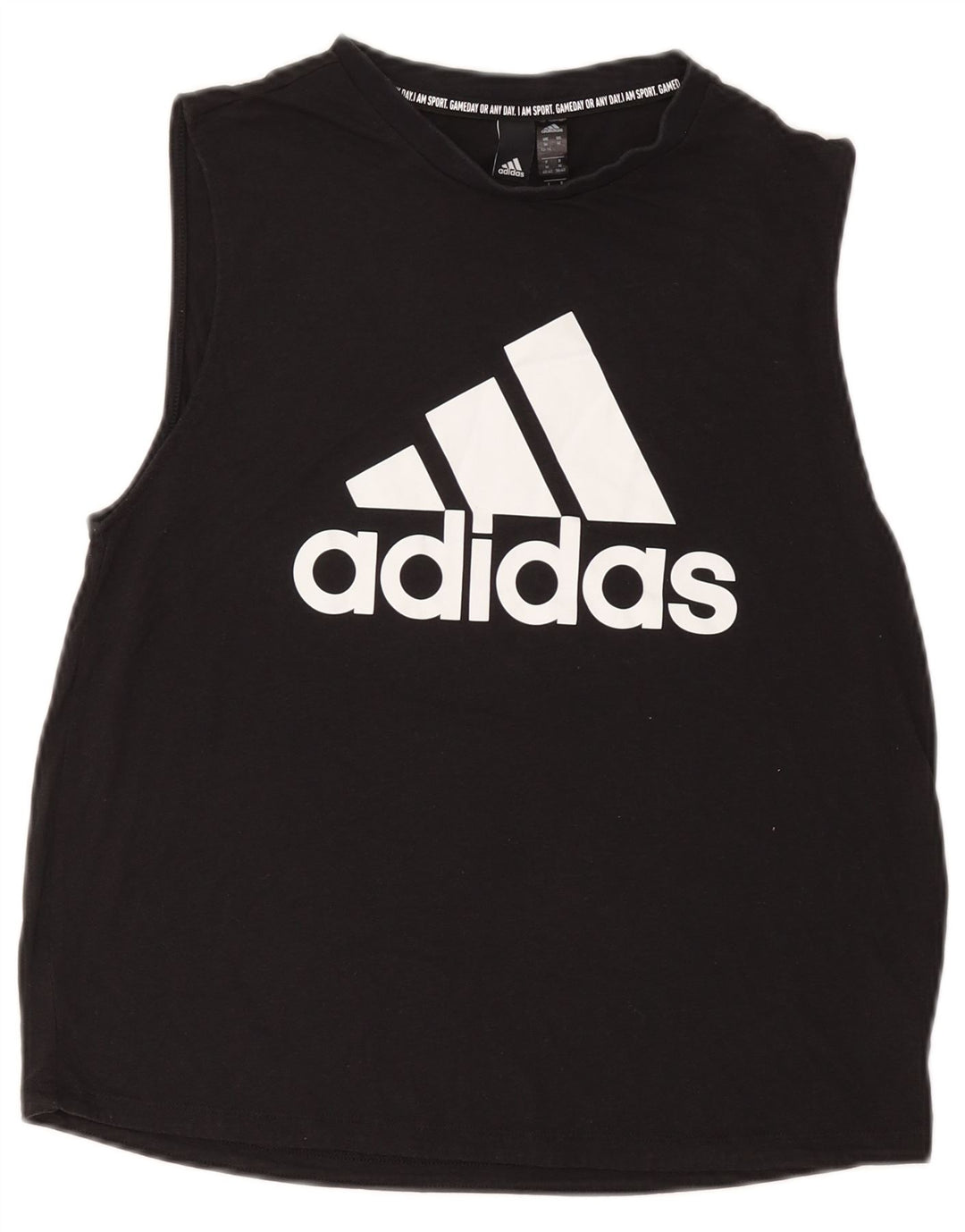 Damska kamizelka z grafiką ADIDAS, UK 12/14, średni czarny poliester