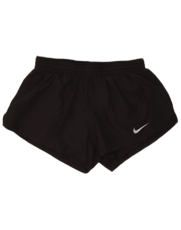 Damskie spodenki sportowe Nike Dri Fit UK 10, małe, czarne, poliestrowe