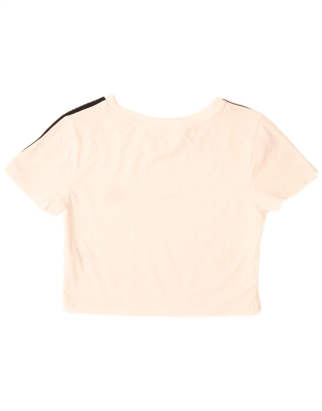 Damska koszulka Adidas Crop Top UK 12/14 Średnia biała bawełna