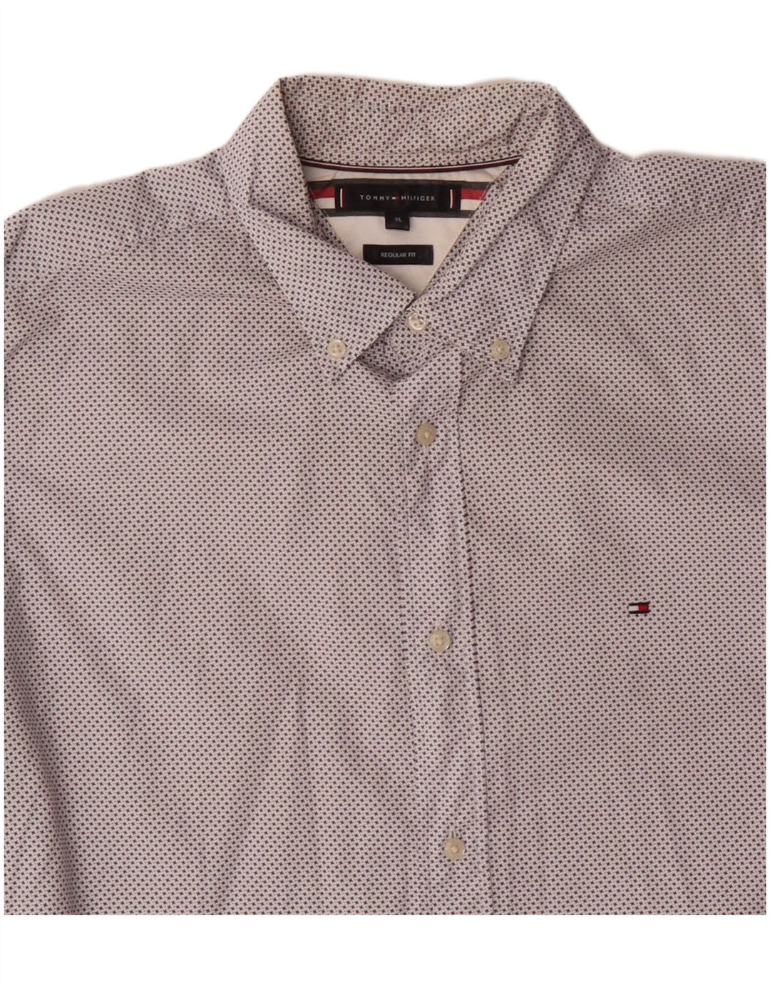 Męska koszula o regularnym kroju TOMMY HILFIGER XL w białe cętki, bawełniana