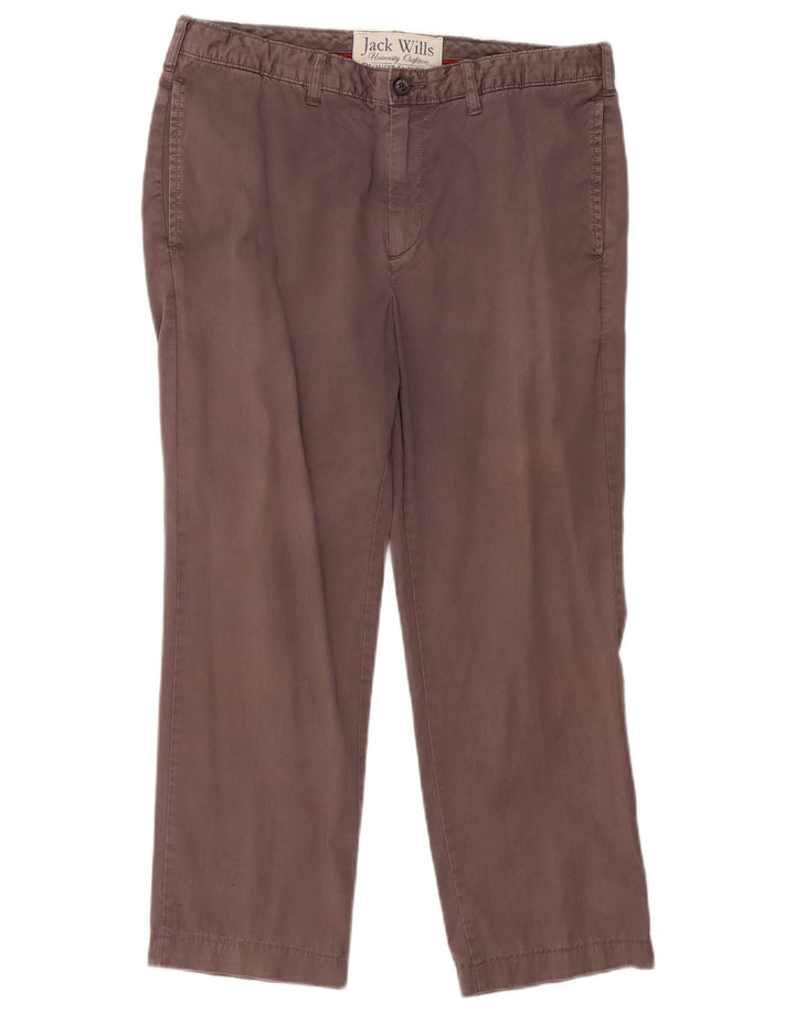 JACK WILLS Womens Straight Cropped Trousers W32 L25  Grey