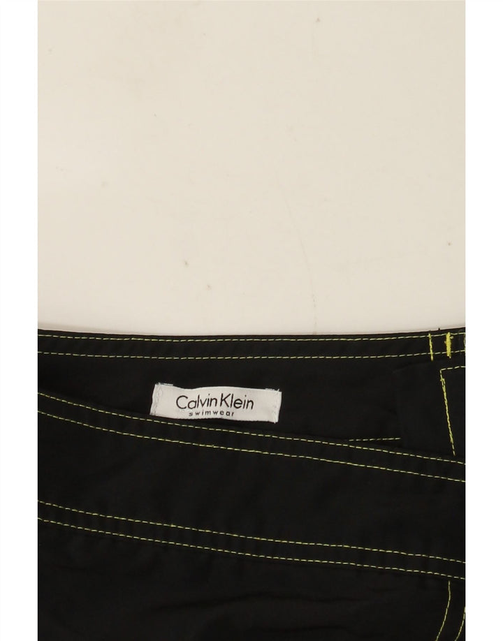Męskie spodenki kąpielowe CALVIN KLEIN z grafiką, duże, czarne