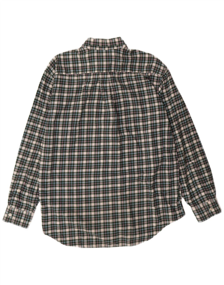 Męska koszula flanelowa Vineyard Vines w średnią zieloną kratkę, bawełniana Preppy