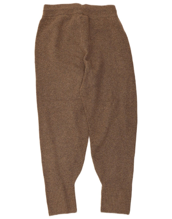 Damskie dzianinowe spodnie dresowe Zara Joggers UK 12 Średniobrązowe nakrapiane