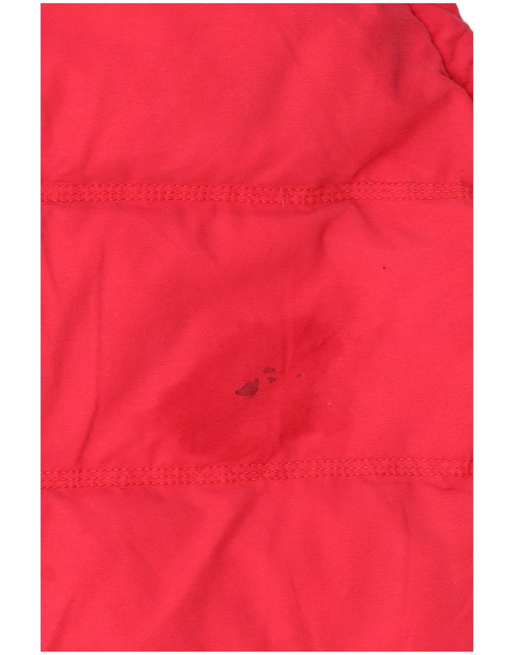 Damska wyściełana kamizelka z kapturem SUPERDRY UK 16, duża, różowa, bawełniana