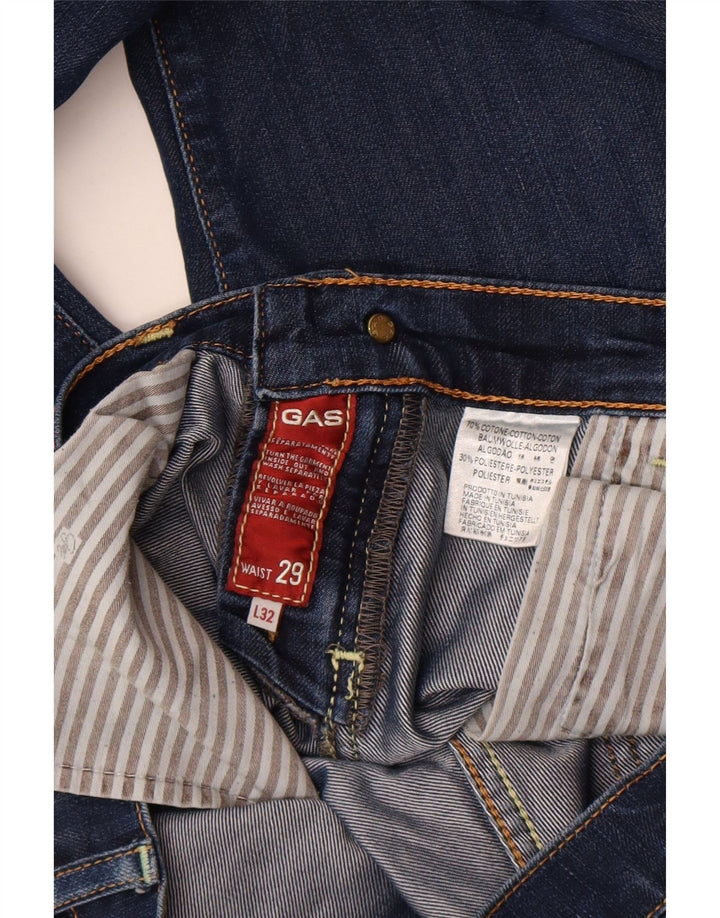 Damskie jeansy GAS Crop W29 L24 Niebieskie bawełniane