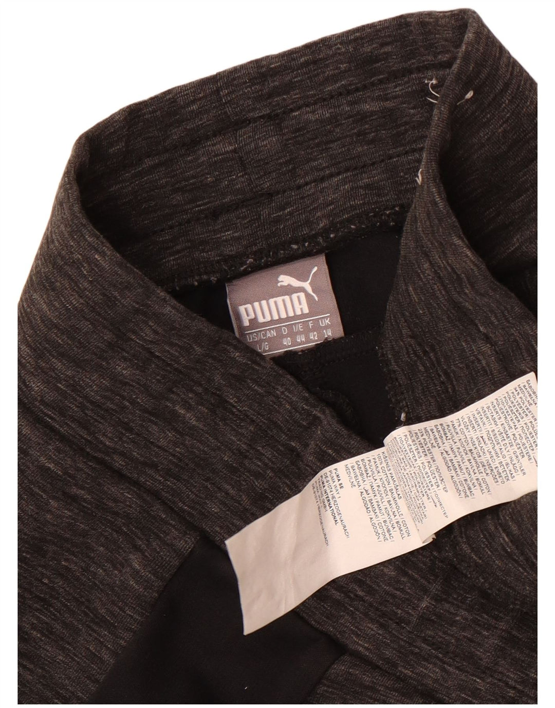 Legginsy damskie Puma UK 14, duże, szare, bawełniane z blokami kolorów