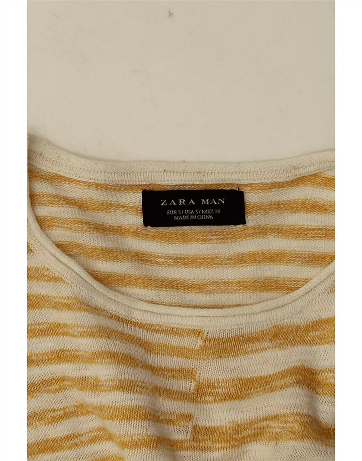 Męski t-shirt Zara w małe żółte paski