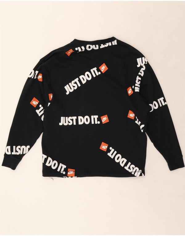 Męska bluza z grafiką NIKE, mała, granatowa, bawełniana