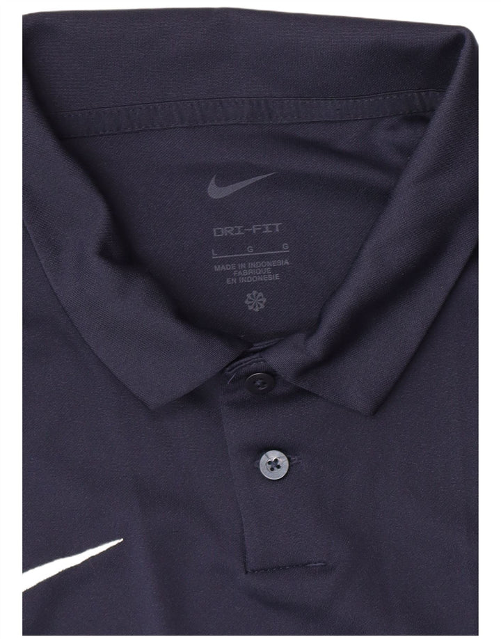 Męska koszulka polo Nike Dri Fit, duża, granatowa