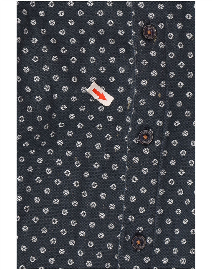 Koszula męska Ted Baker, rozmiar 3, średnia, granatowa, bawełniana w kwiaty