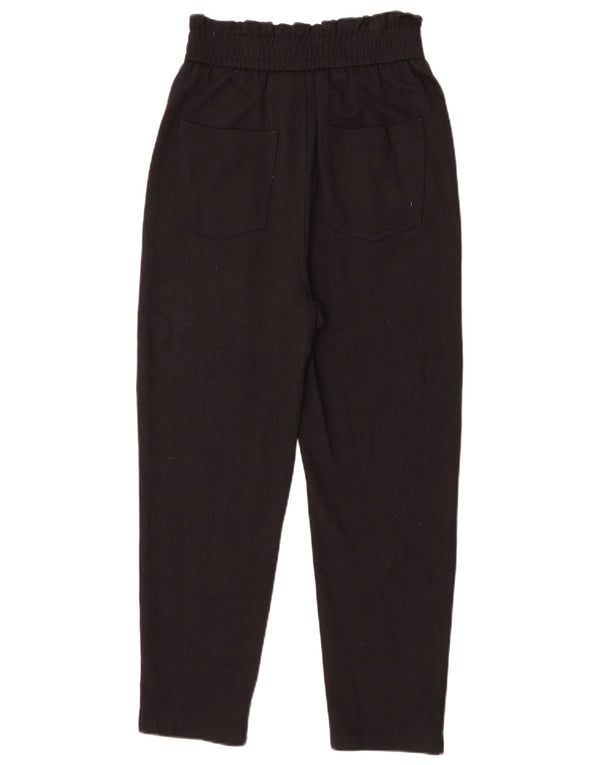 Damskie zwężane spodnie chino z wysokim stanem Zara XS W24 L25 Czarna wiskoza