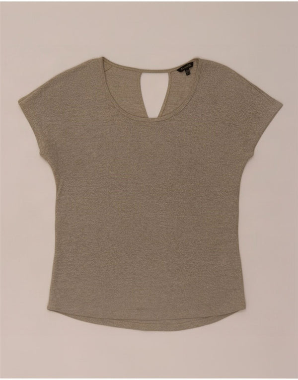 Damska koszulka oversize Massimo Dutti Top UK 6 XS Beżowa Wiskoza
