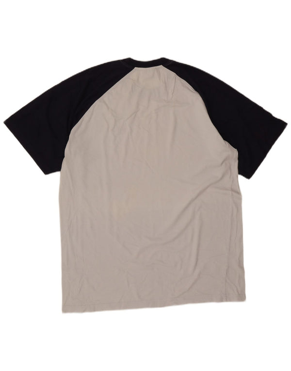 T-shirt męski Fila Top XL, szary, bawełniany z blokami kolorów