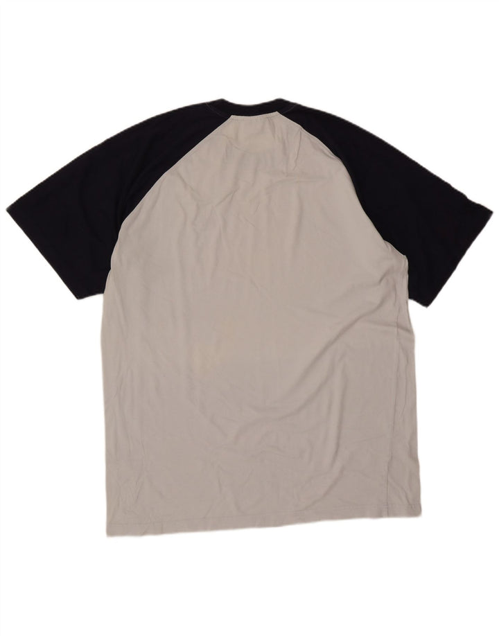 T-shirt męski Fila Top XL, szary, bawełniany z blokami kolorów