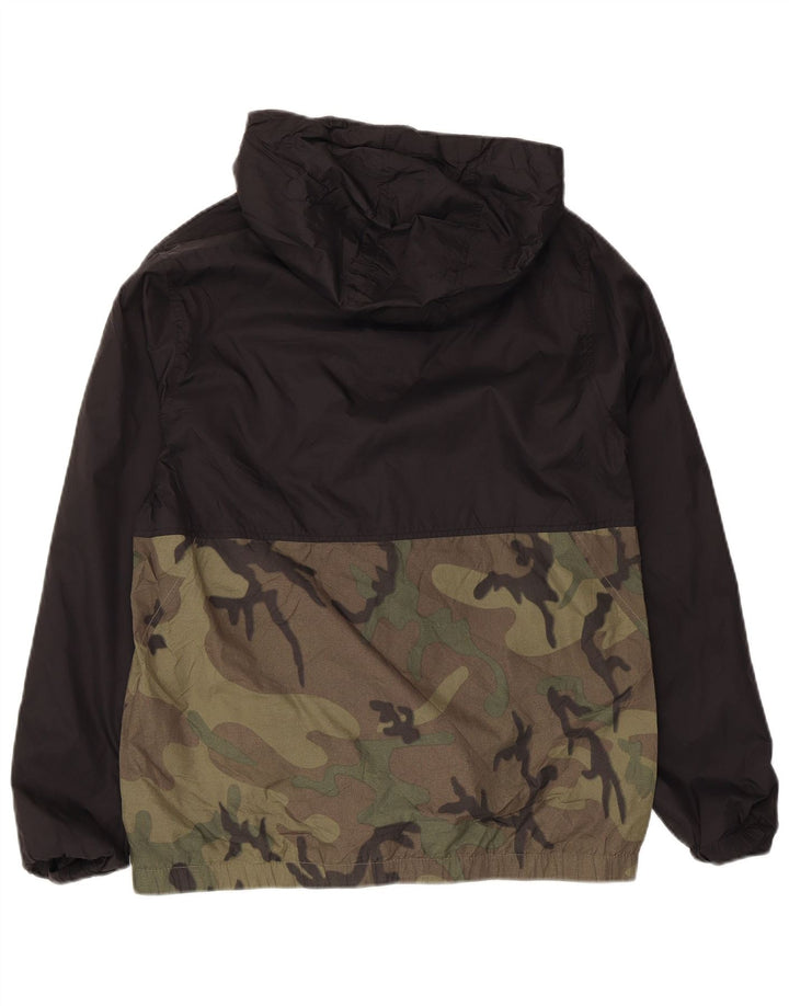 Męska kurtka przeciwdeszczowa z kapturem Volcom UK 36 Mały czarny nylon w kamuflażu