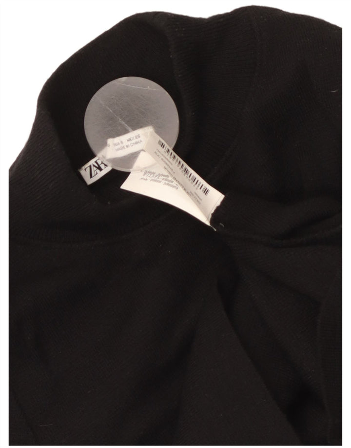 Damski sweter z krótkim rękawem i golfem ZARA UK 8 Small Black