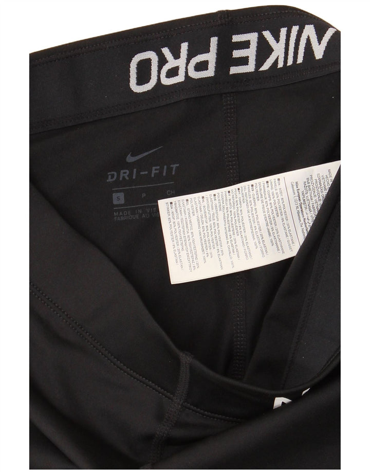 Damskie legginsy Nike Dri Fit Graphic UK 8, małe, czarne, poliestrowe