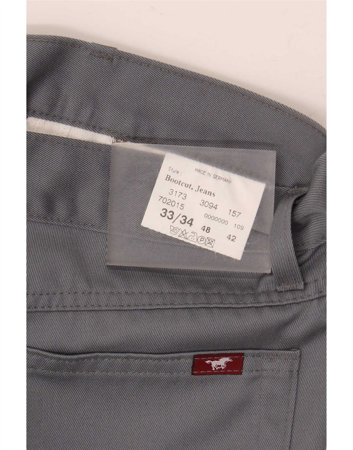 Męskie spodnie typu casual Bootcut Mustang W33 L34 Szary poliester