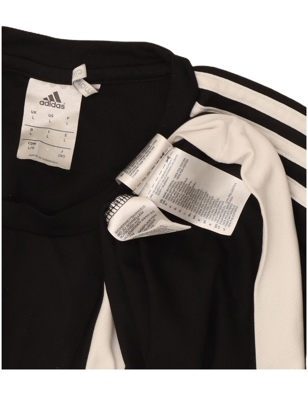 Adidas Męskie Climalite Top z długim rękawem, duży, czarny poliester