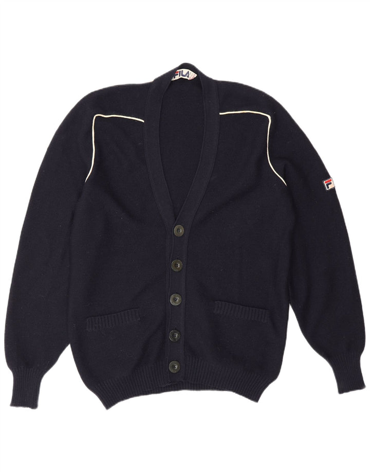 Sweter męski Fila IT 48 Średni granatowy wełniany