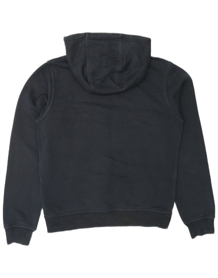 NIKE Mens Graphic Hoodie Jumper Small Black Cotton
