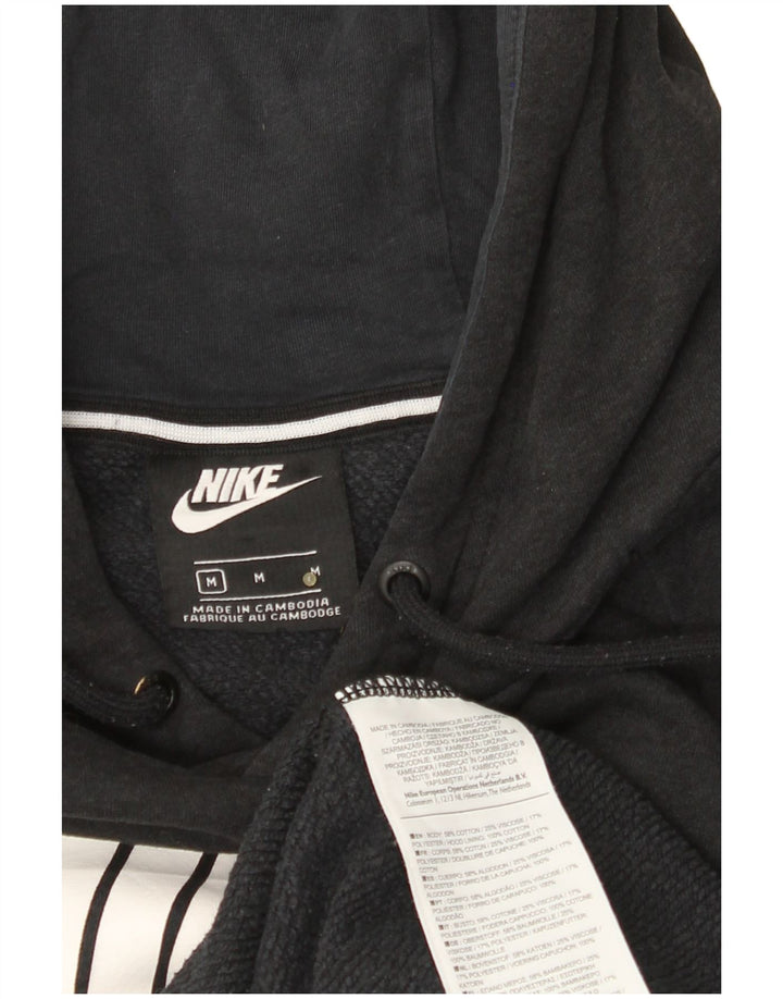 Męski sweter z kapturem NIKE z grafiką, średniej wielkości, czarny, bawełniany