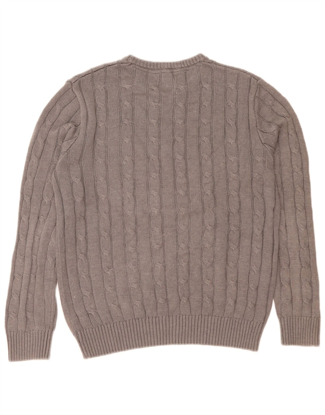 Crew Clothing Męski sweter z dekoltem w łódkę, średnioszary, bawełniany