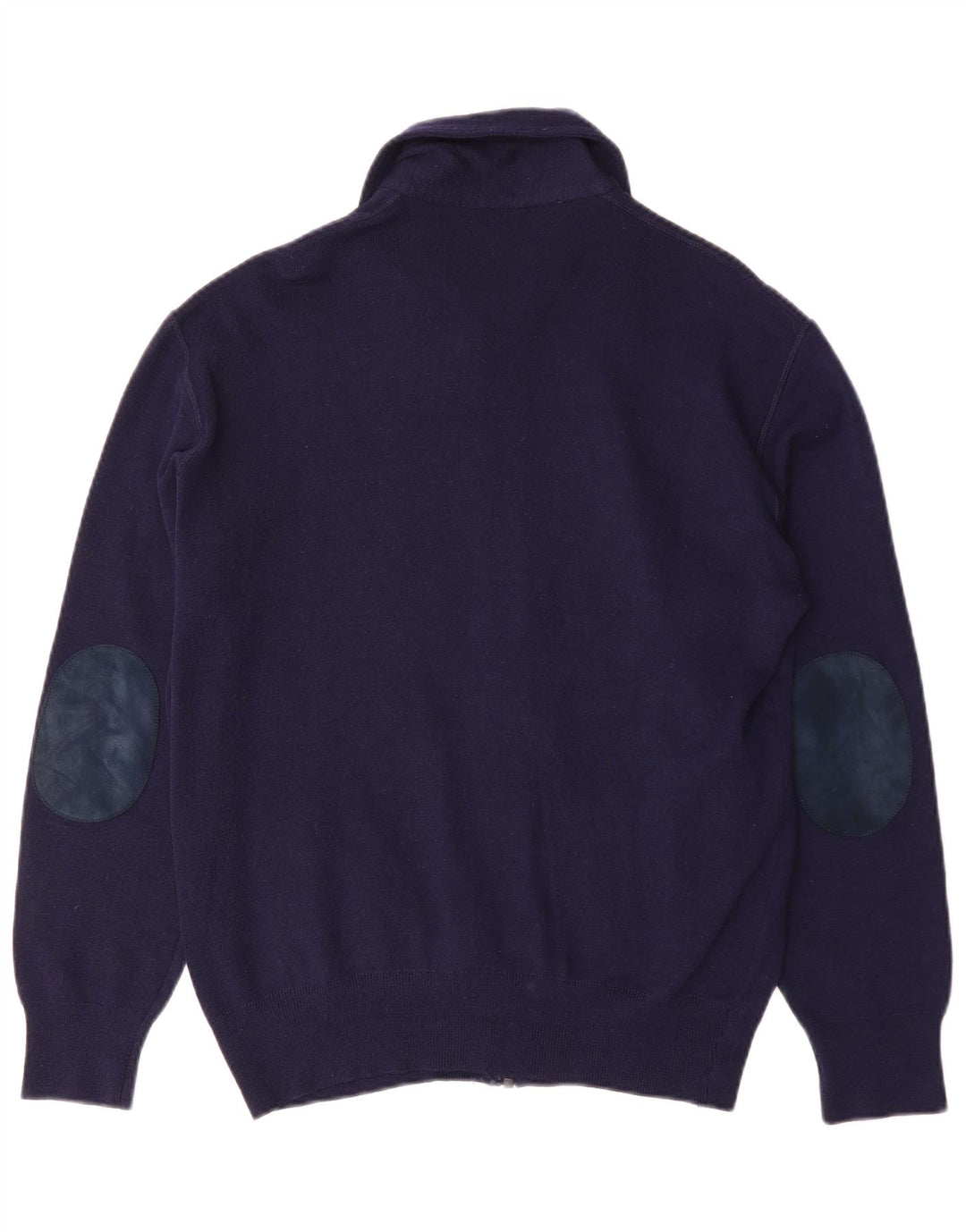 Sweter męski w stylu vintage, średni granatowy wełniany