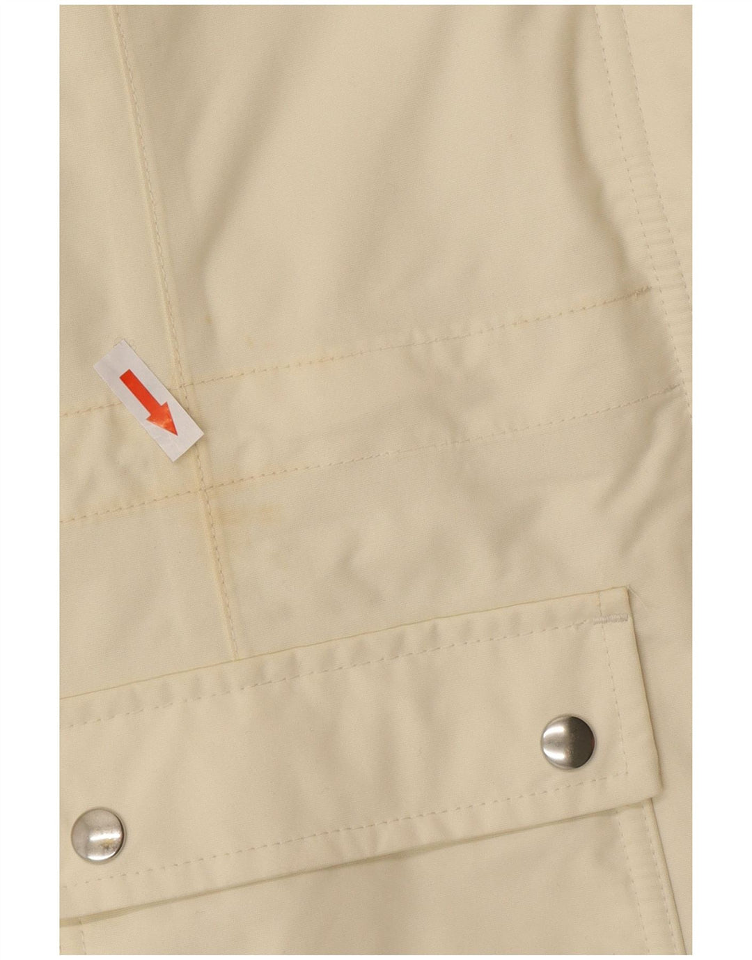 Damska kurtka przeciwwiatrowa Lands End Oversized UK 10, mała, z białego nylonu