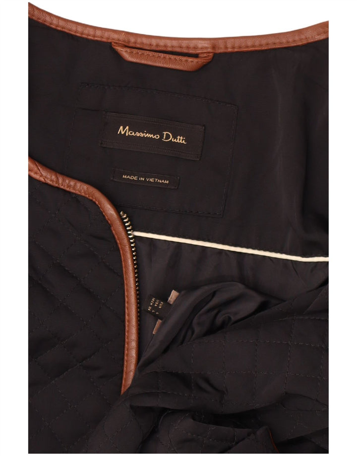 Damska pikowana kurtka wojskowa Massimo Dutti UK 16, duża, granatowa