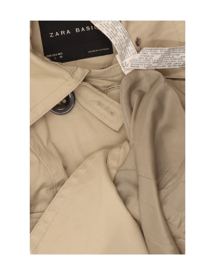 Damski trencz Zara UK 14, duży, beżowy nylon