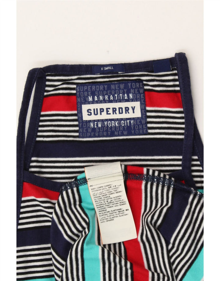 Damska sukienka T-shirtowa SUPERDRY Manhattan UK 6 XS, wielokolorowe paski