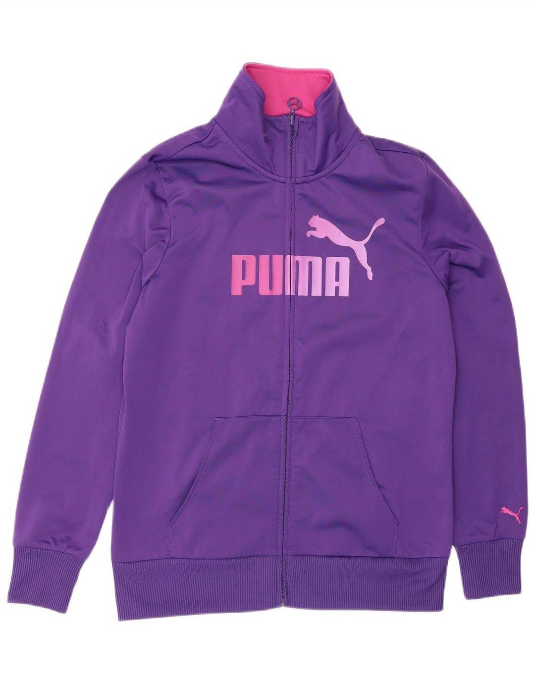 Damska kurtka dresowa Puma Graphic UK 14, duża fioletowa