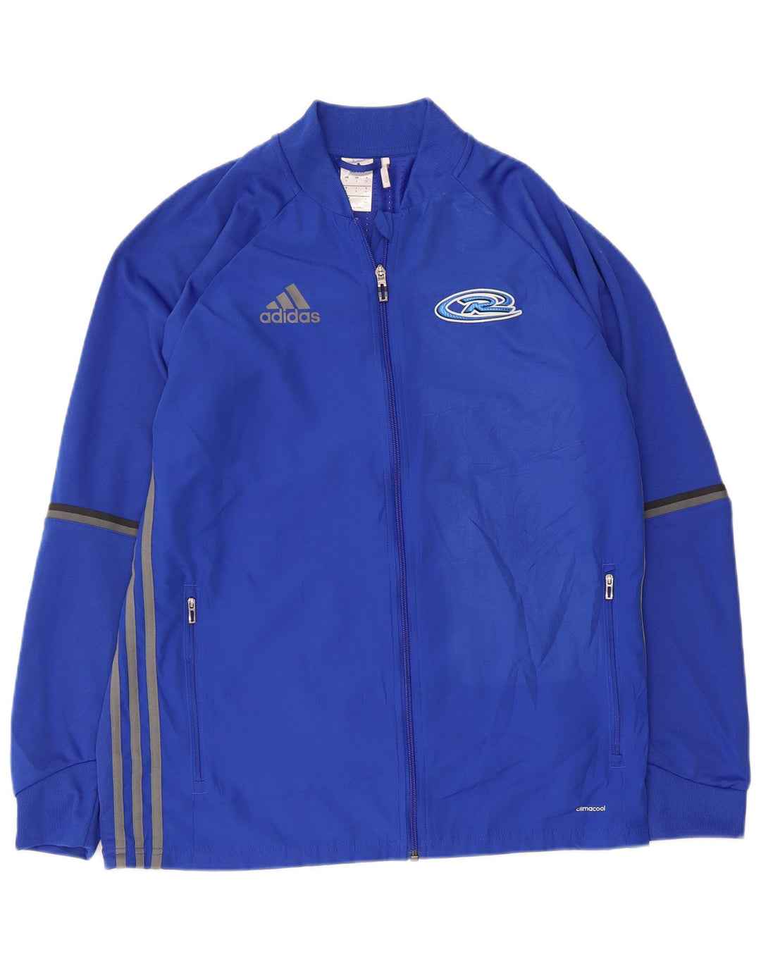 Męska kurtka dresowa ADIDAS Climacool Graphic, duża niebieska, poliestrowa