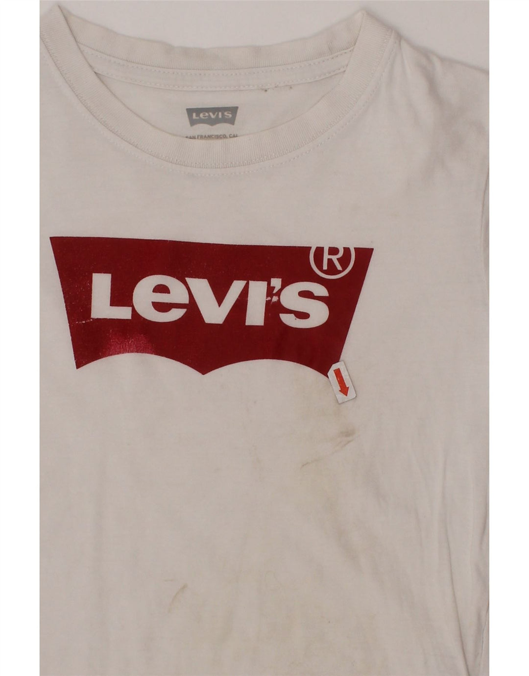 Dziewczęcy T-shirt z grafiką LEVI'S Top 5-6 lat, biała bawełna