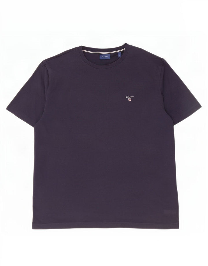 T-shirt męski Gant, duży, granatowy, bawełniany