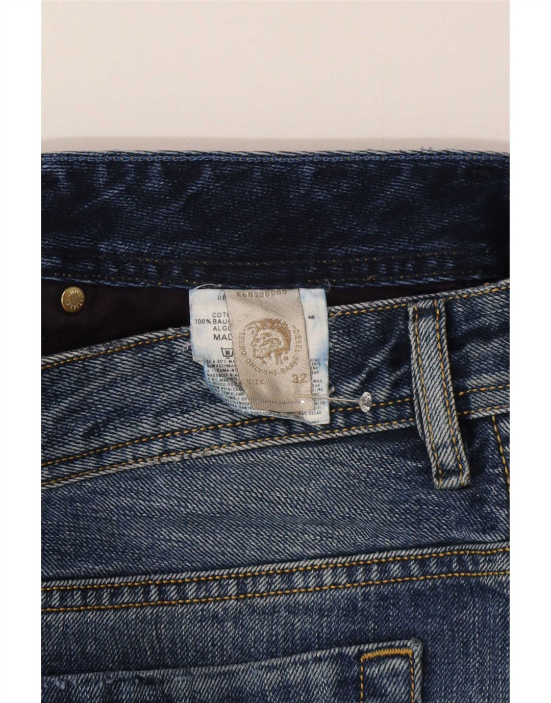 Diesel Męskie Zatiny Bootcut Jeansy W32 L32 Niebieskie