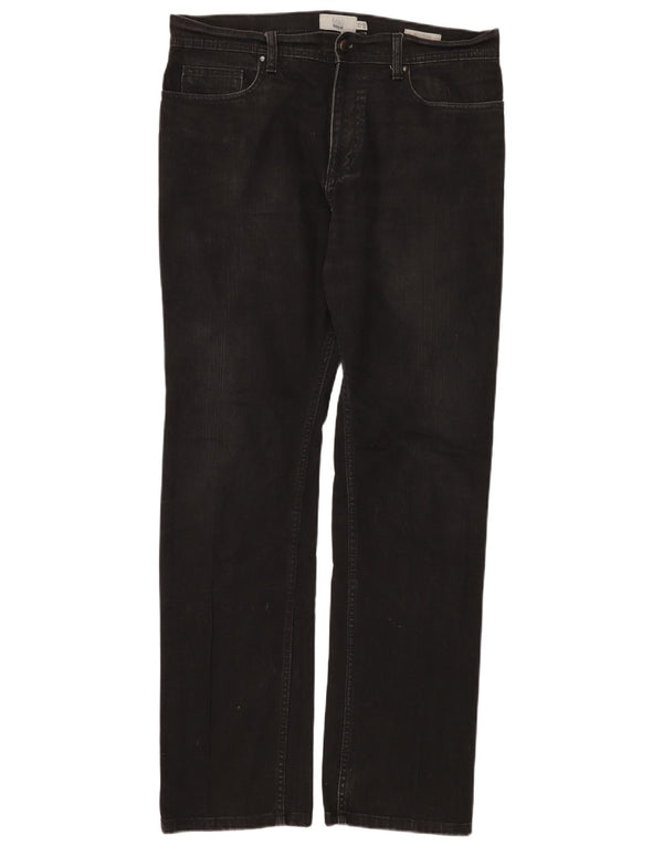 Męskie jeansy Marks & Spencer Regular Straight W34 L33 Czarne bawełniane