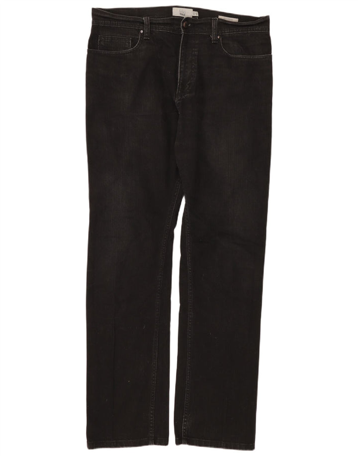 Męskie jeansy Marks & Spencer Regular Straight W34 L33 Czarne bawełniane