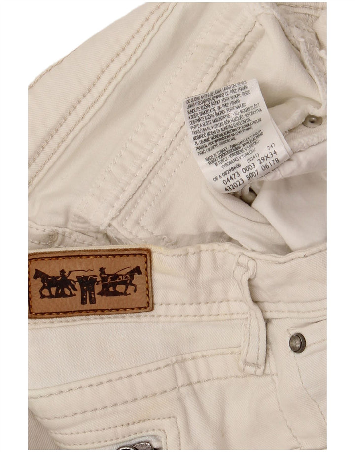 Damskie jeansy Levi's Slim W29 L34 Biała bawełna