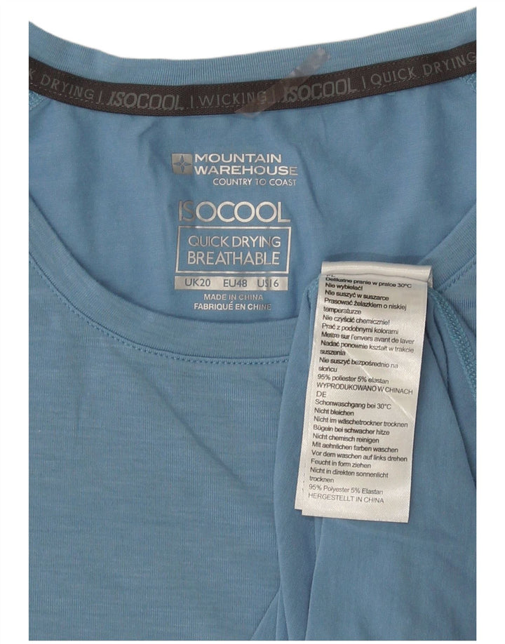 T-shirt damski Mountain Warehouse IsoCool, UK 20 2XL, niebieski poliester