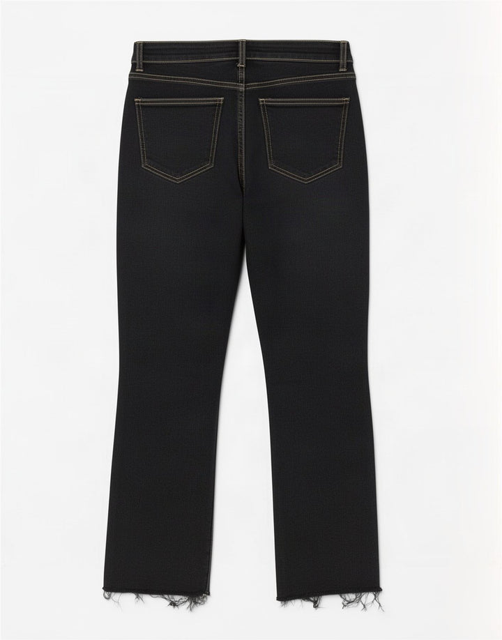Jeansy damskie Zara Crop Bootcut EU 42 Large W32 L26 Black