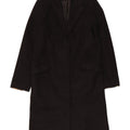 Topshop Płaszcz damski UK 8, mały, czarny, wełniany