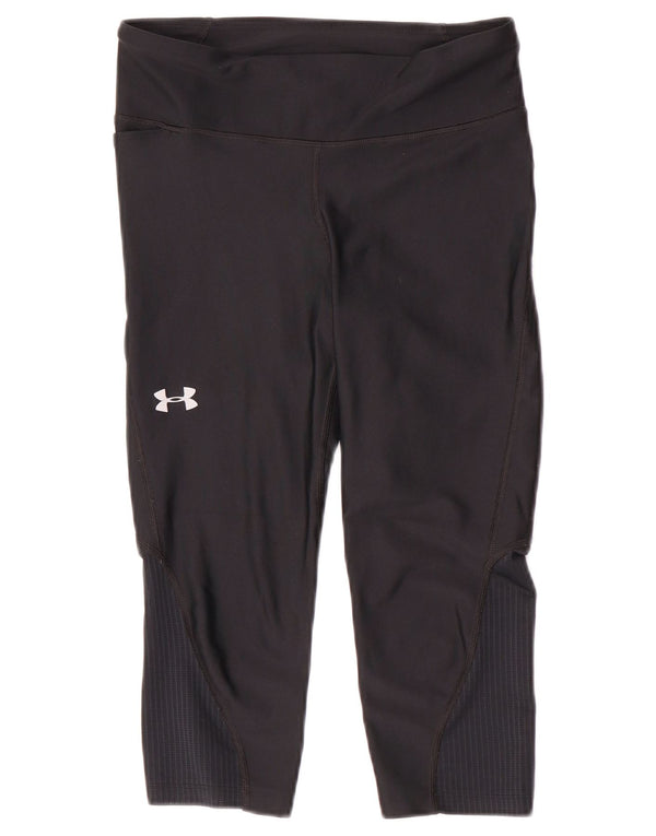 Damskie legginsy Capri Under Armour Heat Gear UK 12, średnie czarne, syntetyczne