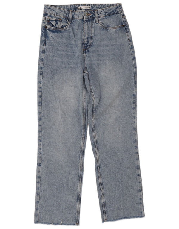 Damskie proste dżinsy Zara EU 38 Small W28 L29 Niebieskie bawełniane